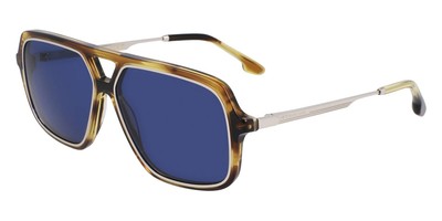 Victoria Beckham VB246S Brown Squared Aviator Sunglasses